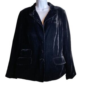 Vintage Tapemeasure Women's Black‎ Velvet
Blazer Size 14 Old Money Academia Luxe
